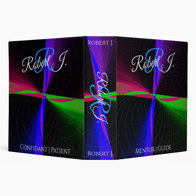 Four-Way Wave Geometric Virtue Binder (Background)