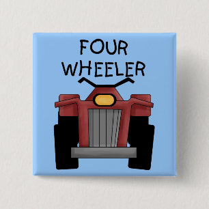 Four Wheeler Tshirts and Gifts 2 Inch Square Button