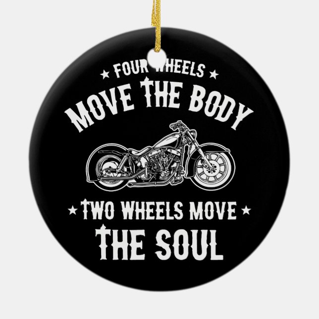 Four Wheels 1016 Ceramic Ornament (Back)