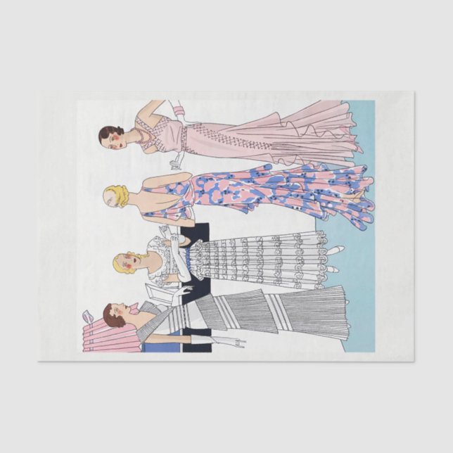 Four women by Dupouy-Magnin  Tissue Paper (Front)