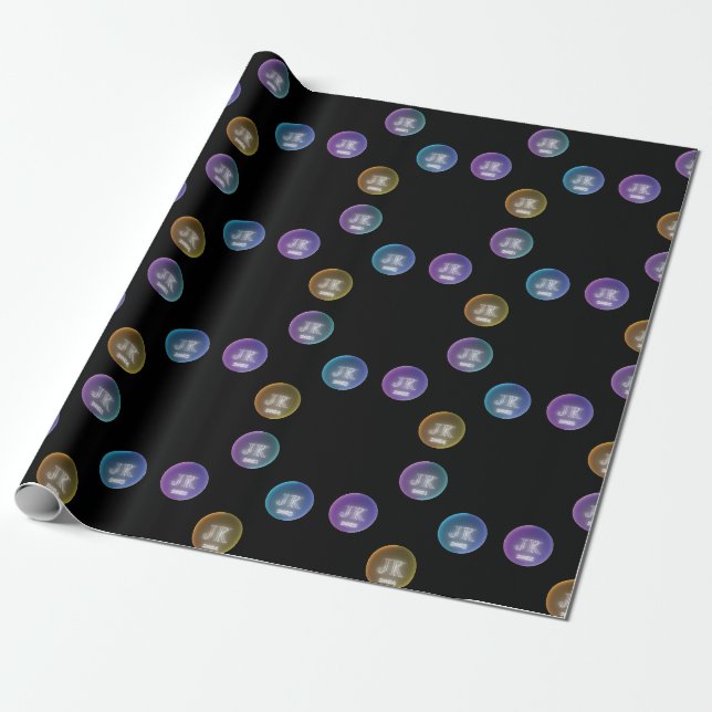 Four Year Logo Diamond Design Wrapping Paper (Unrolled)