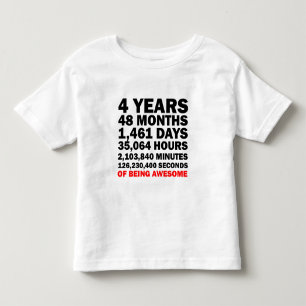 Four Years Of Being Awesome Toddler T-shirt