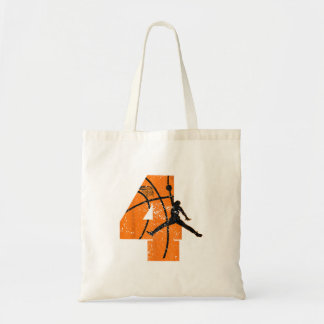 Four Years Old 4th Birthday Basball 4 Yr Bday Tote Bag
