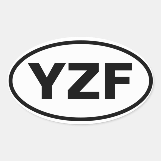 FOUR Yellowknife "YZF" Oval Sticker (Front)