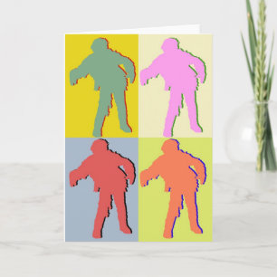 Four Zombies Style Halloween Cards