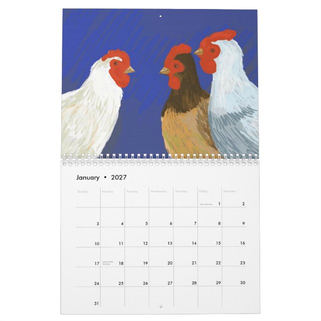 fourcalling-birds, March 2011 - February 2012 Calendar (Jan 2027)