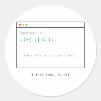 Fourchette Bombe - Cadeau Autocollant Dev