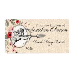 Fourchette vintage de cupidon de la cuisine de