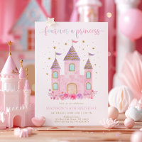Fourever a Princess Pink Gold Floral Birthday
