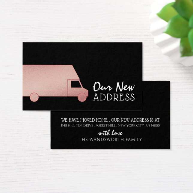 Fourgonnette d'enlèvement rose Gold Foil, carte de (Bureau)