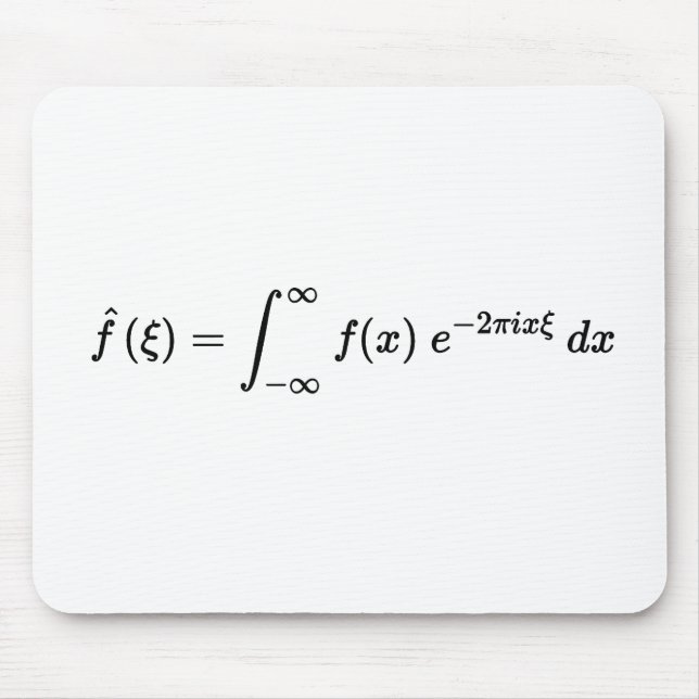 fourier transform equation, math basics mouse pad (Front)