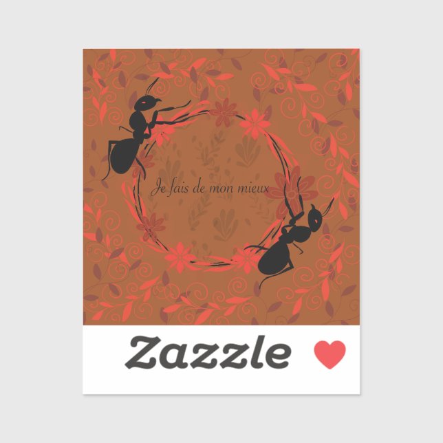 fourmi, affirmation positive ,phrase inspirante (Sheet)