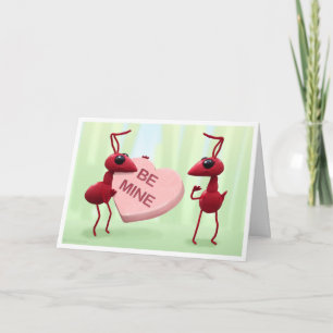 Fourmis mignonnes, carte de jour de Valentines