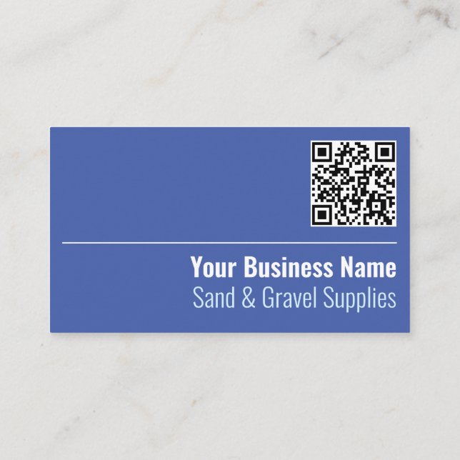 Fournitures de sable et de gravier QR Code Carte d (Dos)