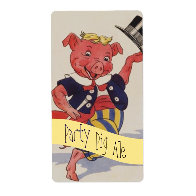 Fournitures maison Bière Fun Party Pig Ale Étiquet (Devant)