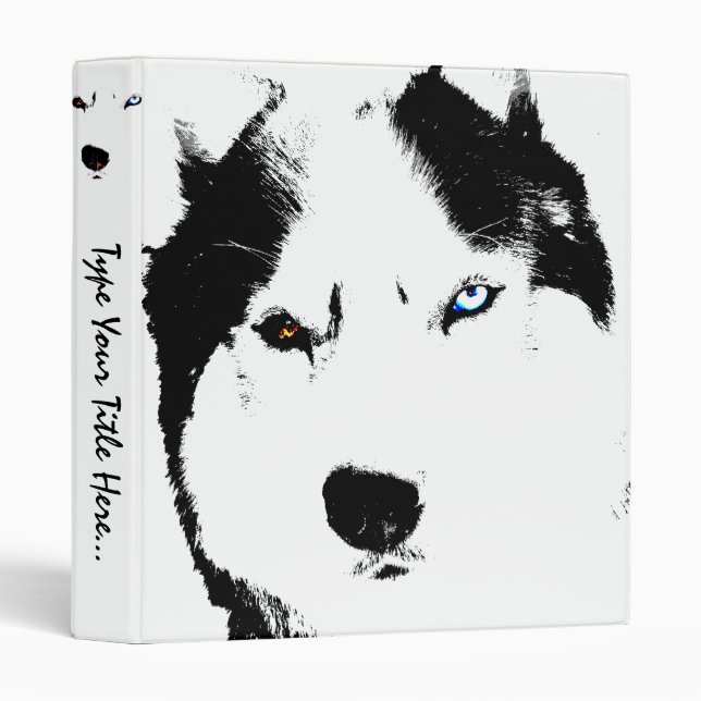 Fournitures scolaires Husky Classeur personnalisée (Devant/Côté)