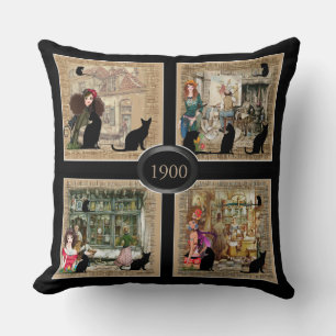 Foursome quartet throw pillow