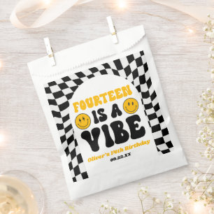 Fourteen Is A Vibe Retro 14th Birthday Party Favour Bag