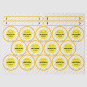 Fourteen Jar-Top Honey Product Label Tissue Paper