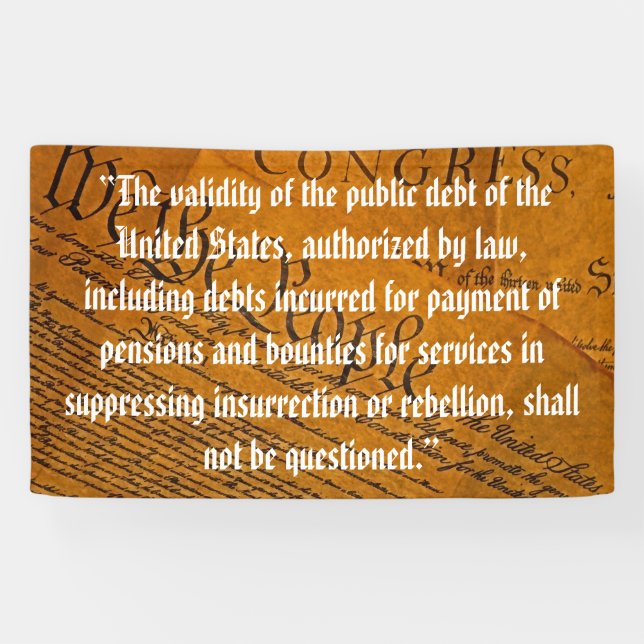 Fourteenth Amendment Public Debt Banner (Horizontal)