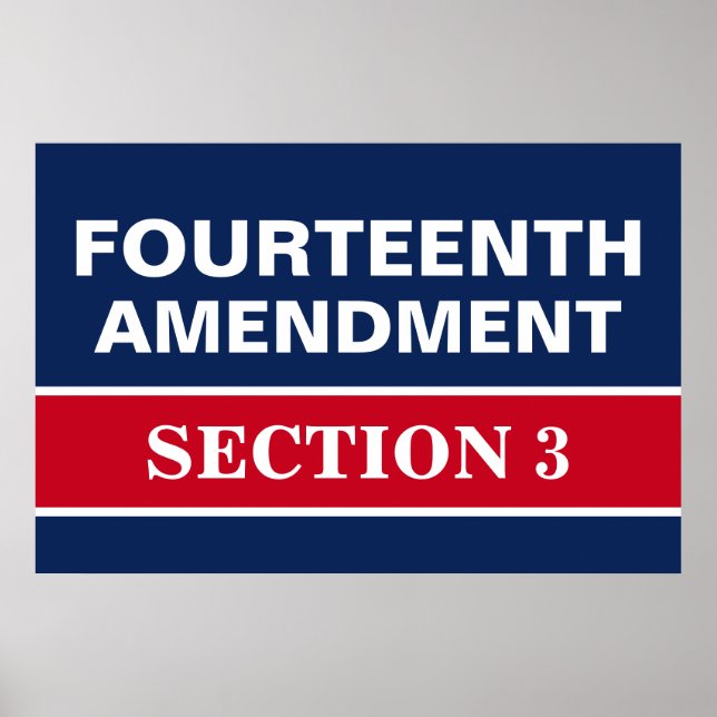 Fourteenth Amendment Section 3 Constitution Poster (Front)