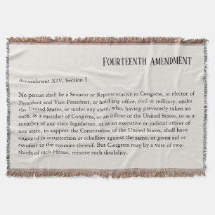 Fourteenth Amendment Section 3 Throw Blanket