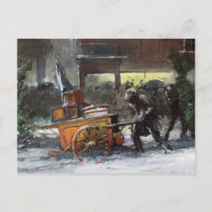 Fourteenth St. at Christmas time Holiday Postcard