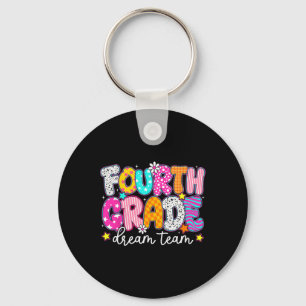 Fourth 4th Grade Dream Team Teachers Kid Back To S Keychain