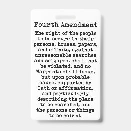 Fourth Amendment-Constitution of the United States Badge
