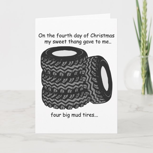 Fourth Day Redneck Christmas Holiday Card (Front)