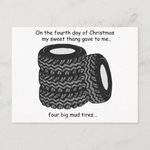 Fourth Day Redneck Christmas Holiday Postcard