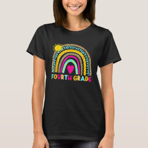 Fourth Grade 4th Grade Rainbow Back To School Teac T-Shirt