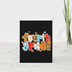 Fourth Grade Back To School Baseball Basketball Pr Card