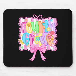 Fourth Grade Back To School Bow Cute Coquette 4th Mouse Pad