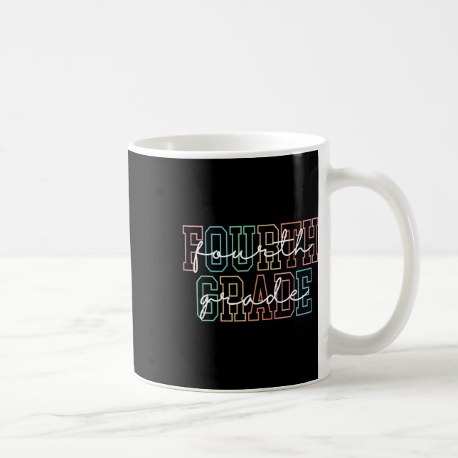 Fourth Grade Back To School Retro First Day Of 4th Coffee Mug (Right)
