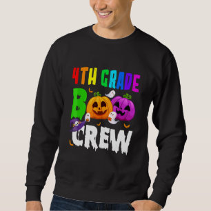Fourth Grade Boo Crew Halloween Costume Teachers Sweatshirt