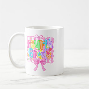 Fourth Grade Ck To School Bow Cute Coquette 4th Gr Coffee Mug