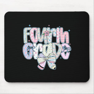 Fourth Grade Ck To School Coquette Preppy Pencil B Mouse Pad