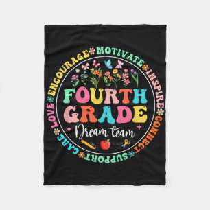 Fourth Grade Dream Team Back To School Teacher Lov Fleece Blanket