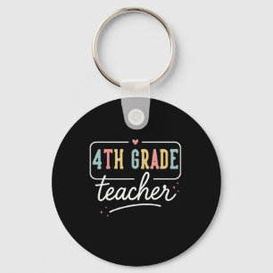 Fourth Grade Heart Teacher Gifts 4th Grade Ck To S Keychain