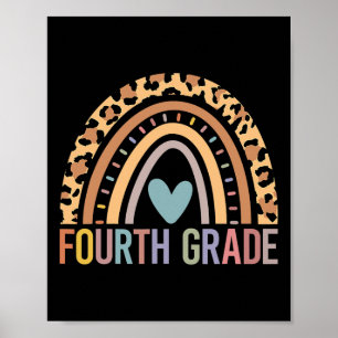 Fourth Grade Rainbow Girls Boys Teacher Team 4th G Poster