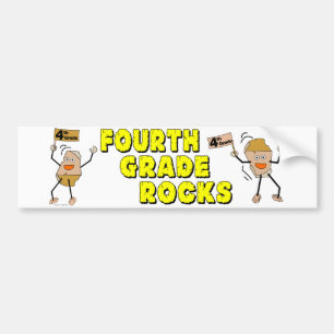 Fourth Grade Rocks Bumper Sticker