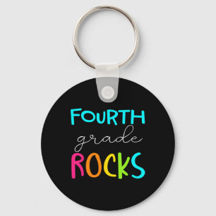 Fourth Grade Rocks Team 4th Grade Teacher Keychain