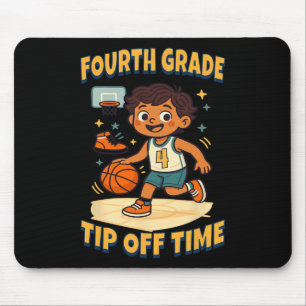 Fourth Grade Sketll Tip Off Game Day Vibes Mouse Pad
