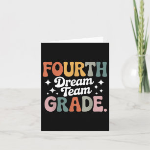 Fourth Grade Squad 4th Grade School Spirit Team Card