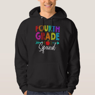 Fourth Grade Squad 4th Teacher Student Team Back T Hoodie