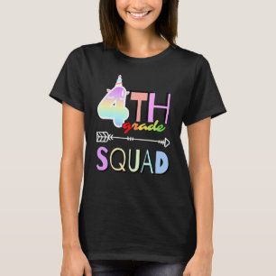 Fourth Grade Squad 4th Unicorn Back To School Teac T-Shirt