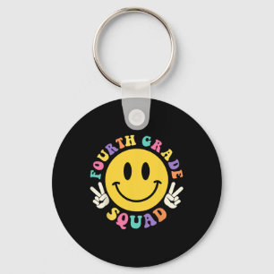 Fourth Grade Squad Byck To School 4th Grade Teache Keychain