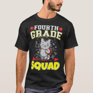 Fourth Grade Squad Funny Elementary Primary School T-Shirt