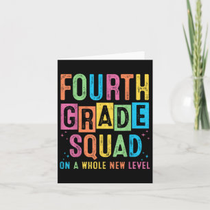 Fourth Grade Squad On A Whole New Level Gifts Back Card